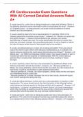 ATI Cardiovascular Exam Questions With All Correct Detailed Answers Rated A&plus;