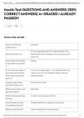 Insulin Test QUESTIONS AND ANSWERS &lpar;100&percnt; CORRECT ANSWERS&rpar; A&plus; GRADED &vert; ALREADY PASSED&excl;&excl;
