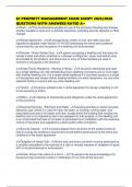 SC PROPERTY MANAGEMENT EXAM SCRIPT 2025&sol;2026 QUESTIONS WITH ANSWERS RATED A&plus;