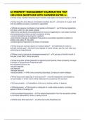 SC PROPERTY MANAGEMENT EXAMINATION TEST 2025&sol;2026 QUESTIONS WITH ANSWERS RATED A&plus;