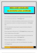 MED CERT EXAM 2025 QUESTIONS AND ANSWERS
