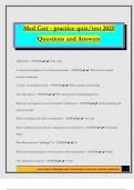 Med Cert - practice quiz&sol;test 2025 Questions and Answers