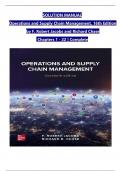 SOLUTION MANUAL Operations and Supply Chain Management&comma; 16th Edition by F&period; Robert Jacobs and Richard Chase  Chapters 1 - 22 &vert; Complete