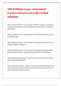 NPCP Pilates exam - Assessment Factors-newest exam with verified solutions 