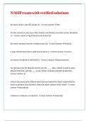 NAHP exam with verified solutions
