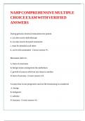 NAHP COMPREHENSIVE MULTIPLE CHOICE EXAM WITH VERIFIED ANSWERS