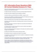 ATI- Informatics Exam Questions With All Correct Detailed Answers A&plus; Pass