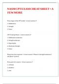 NASM CPT EXAM CHEAT SHEET &plus; A FEW MORE &lpar;All questions with verified answers&rpar; 