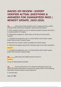 DAVIES SPI REVIEW &sol; EXPERT VERIFIED ACTUAL QUESTIONS & ANSWERS FOR GUARANTEED PASS &vert; NEWEST UPDATE&comma; &period;  