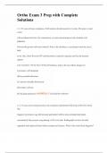 Ortho Exam 3 Prep with Complete Solutions