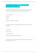Ortho Quiz Chapter 1&comma; 4&comma; 5 Exam with Questions and Answers