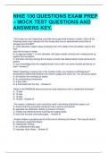 NHIE 100 QUESTIONS EXAM PREP &ndash; MOCK TEST QUESTIONS AND ANSWERS KEY&period;