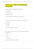 Ortho Exam 3 Study Set with Questions and Answers