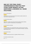NAU ACC 205 FINAL EXAM &sol; COMPREHENSIVE PRACTICE TEST STUDY GUIDE NEWEST ACTUAL QUESTIONS & ANSWERS &lpar;A&plus; GUIDE SOLUTIONS&period;