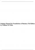 Solution Manual for Foundations of Business 7th Edition by William M&period; Pride&period;