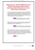 Midterm Exam&colon; NR 509&sol; NR509 Advanced  Physical Assessment Midterm Exam  Questions with Verified Answers &lpar;Latest  2025&sol; 2026&rpar;- Chamberlain 