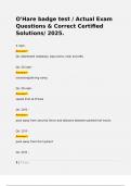 O'Hare badge test &sol; Actual Exam Questions & Correct Certified Solutions&sol; 2025&period;