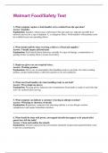 Walmart Food&sol;Safety Test  Questions And Answers With Verified Tests 100&percnt; Correct Answers
