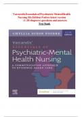 TEST BANK for Varcarolis Essentials of Psychiatric Mental Health Nursing 5th Edition Fosbre-latest version &lpar;1 -28 chapters&rpar; questions and answers 2023&sol;2024