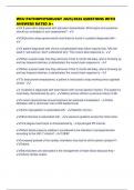 WCU PATHOPHYSIOLOGY 2025&sol;2026 QUESTIONS WITH ANSWERS RATED A&plus;