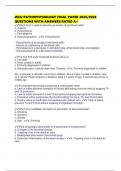 WCU PATHOPHYSIOLOGY FINAL PAPER 2025&sol;2026 QUESTIONS WITH ANSWERS RATED A&plus;