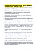 WCU PATHOPHYSIOLOGY MIDTERM EXAMS 2025&sol;2026 QUESTIONS WITH ANSWERS RATED A&plus;