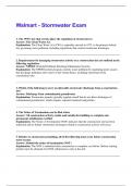 Walmart - Stormwater Exam Questions and Answers &vert; Update &vert; 100&percnt; Correct&period;