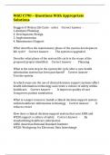 WGU C790 &ndash; Questions With Appropriate Solutions