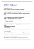 SPEA-V 184 Exam 1  Questions and Answers &vert; Update &vert; 100&percnt; Correct&period;