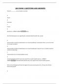 L&H EXAM 1 QUESTIONS AND ANSWERS