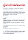 ATI Student Orientation Exam Questions With All Correct Detailed Answers Rated A&plus;