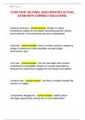 CCBC NUR 129 FINAL 2025 UPDATED ACTUAL  EXAM WITH CORRECT SOLUTIONS&period; 