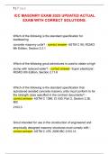 ICC MASONRY EXAM 2025 UPDATED ACTUAL  EXAM WITH CORRECT SOLUTIONS&period; 