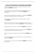 NFPA 1031 FIRE INSPECTOR 1 QUESTIONS AND ANSWERS