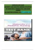 COMPLETE TEST BANK MATERNITY AND PEDIATRIC NURSING 4TH EDITION BY SUSAN RICCI&comma; THERESA KYLE&comma; AND SUSAN CARMAN  ALL CHAPTERS COVERED 1-51&lpar;WITH ANSWER KEY&rpar;