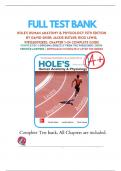 Test Banks For Hole's Human Anatomy & Physiology 15th Edition by David Shier&semi; Jackie Butler&semi; Ricki Lewis&comma; 9781260092820&comma; Chapter 1-24 Complete Guide