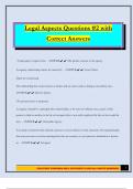 Legal Aspects Questions &num;2 with Correct Answers