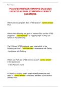 PCA&sol;CFSS WORKER TRAINING EXAM 2025  UPDATED ACTUAL EXAM WITH CORRECT  SOLUTIONS&period;