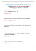 TDLR COSMETOLOGY WRITTEN STATE BOARD EXAM 2025&vert;ACTUAL 100 QUESTIONS AND ANSWERS&vert;100&percnt; VERIFIED&vert;A&plus;GRADE
