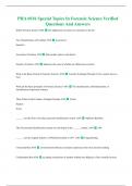PHA 6936 Special Topics In Forensic Science Verified Questions And Answers