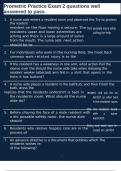 Prometric Practice Exam 2 questions well answered to pass
