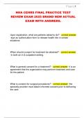 NHA CEHRS FINAL PRACTICE TEST  REVIEW EXAM 2025 BRAND NEW ACTUAL  EXAM WITH ANSWERS&period; 