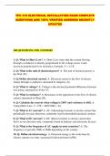 TPC 319 ELECTRICAL INSTALLATION EXAM COMPLETE QUESTIONS AND 100&percnt; VERIFIED ANSWERS RECENTLY UPDATED