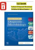 TEST BANK For Textbook Of Diagnostic Microbiology&comma; 7th Edition By Connie R&period; Mahon&comma; Verified Chapters 1 to 41&comma; Complete Newest Version