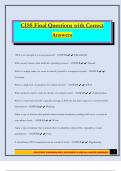 CISS Final Questions with Correct Answers