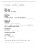 DPH EXAM 1 QUSTIONS & ANSWERS