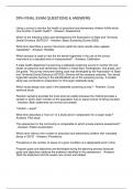 DPH FINAL EXAM QUESTIONS & ANSWERS