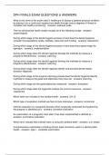 DPH FINALS EXAM QUESTIONS & ANSWERS