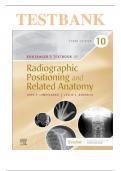 Test Bank for Bontragers Textbook of Radiographic Positioning and Related Anatomy 10th Edition by Lampignano &vert;&vert;Latest Edition &vert;&vert; All Chapters 1-20