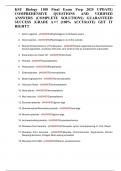 KSU Biology 1108 Final Exam Prep 2025 UPDATE&vert; COMPREHENSIVE QUESTIONS AND VERIFIED ANSWERS &lpar;COMPLETE SOLUTIONS&rpar; GUARANTEED SUCCESS &vert;GRADE A&plus;&excl;&excl; &lpar;100&percnt; ACCURATE&rpar; GET IT RIGHT&excl;&excl;